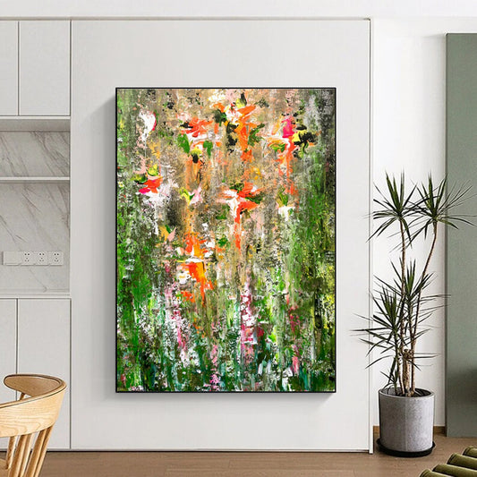 Cool Abstract Paintings Multicolor Floral Abstract Art HS731