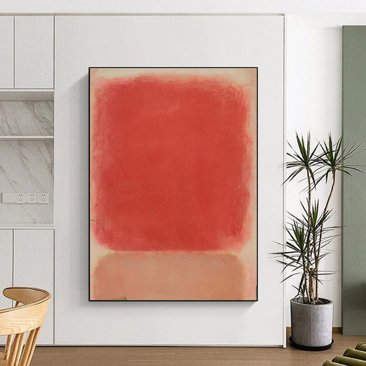 Minimalist Canvas Art Red Minimalist Abstract Painting HS610