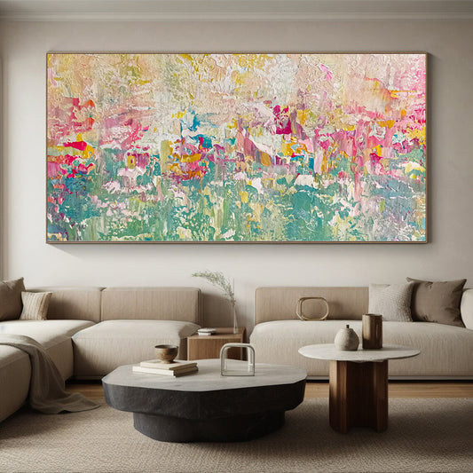 Unique Abstract Paintings Multicolor Textured Abstract Painting For Sale HS109