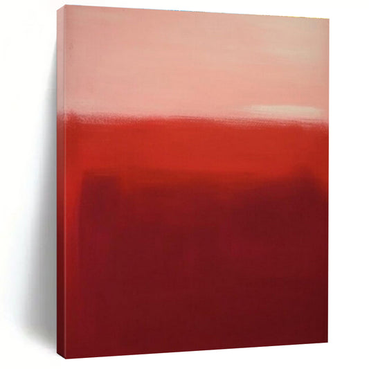 Red and Pink Gradient Abstract Minimalist Painting For Sale Online WS485
