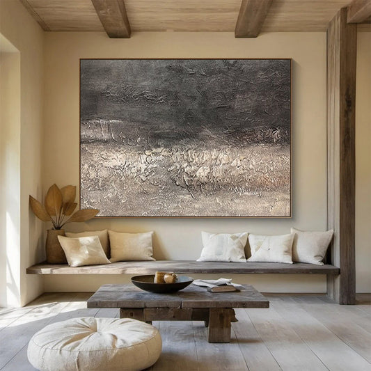 Blue, Gray, Gold Abstract Art For Sale WB377