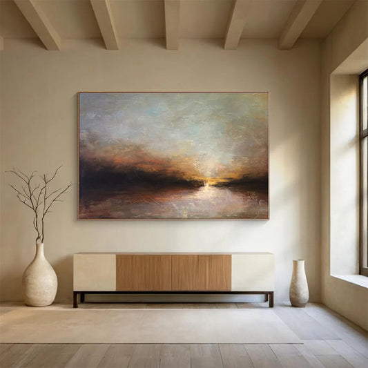 Oversized Canvas Art Multicolor Abstract Landscape Painting WB136