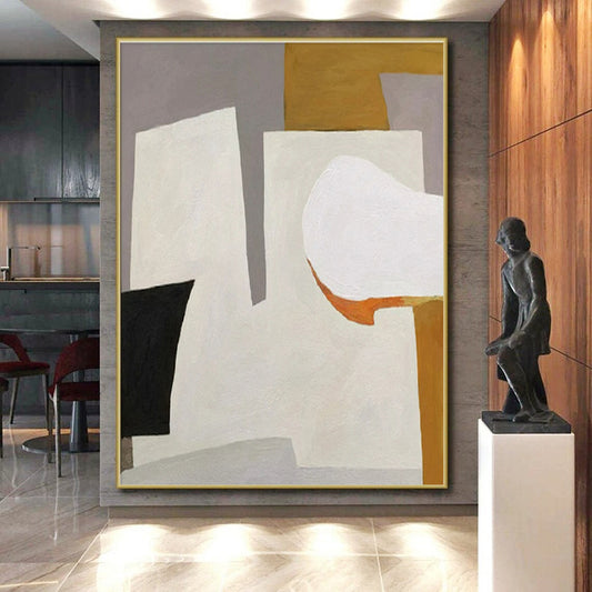 48x60 Geometric Shapes Abstract Art, Modern Art Acrylic HS547