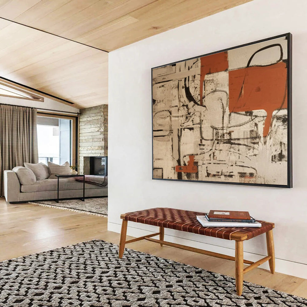 Big Size Multicolor Abstract Geometric Painting WB212