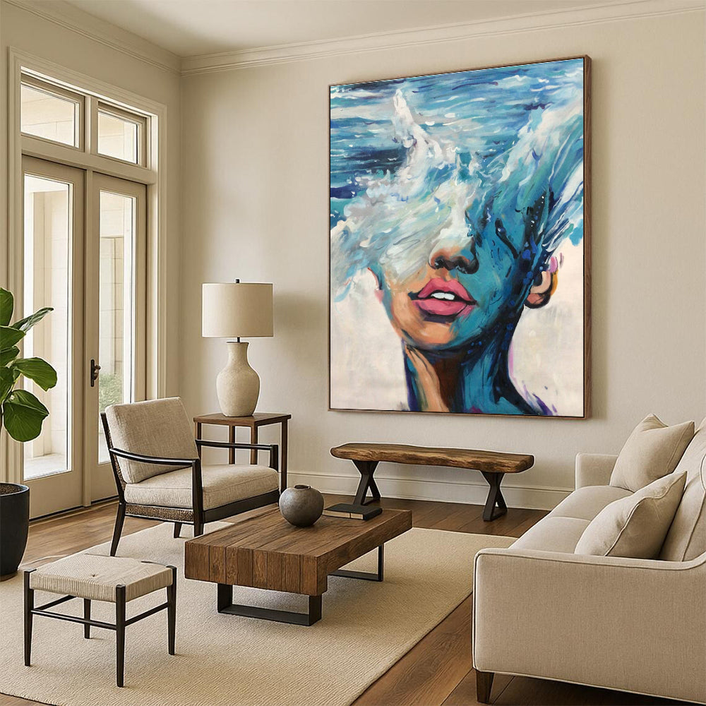 Multicolor Abstract Figurative Art For Living Room and Art Studio WS453