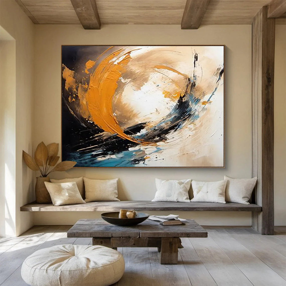 Oversized Canvas Art Multicolor Abstract Swirl Painting WB211