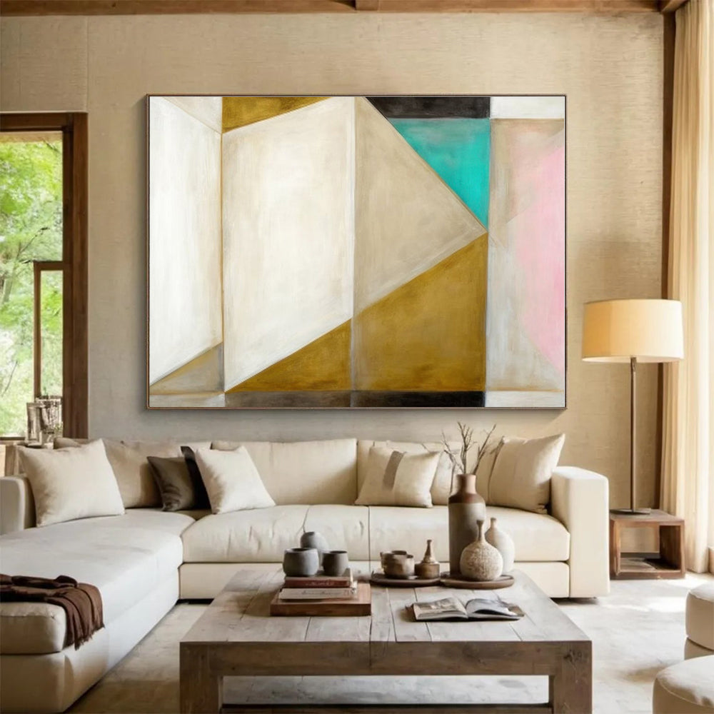 Big Size Multicolor Geometric Abstract Shapes Painting WB072
