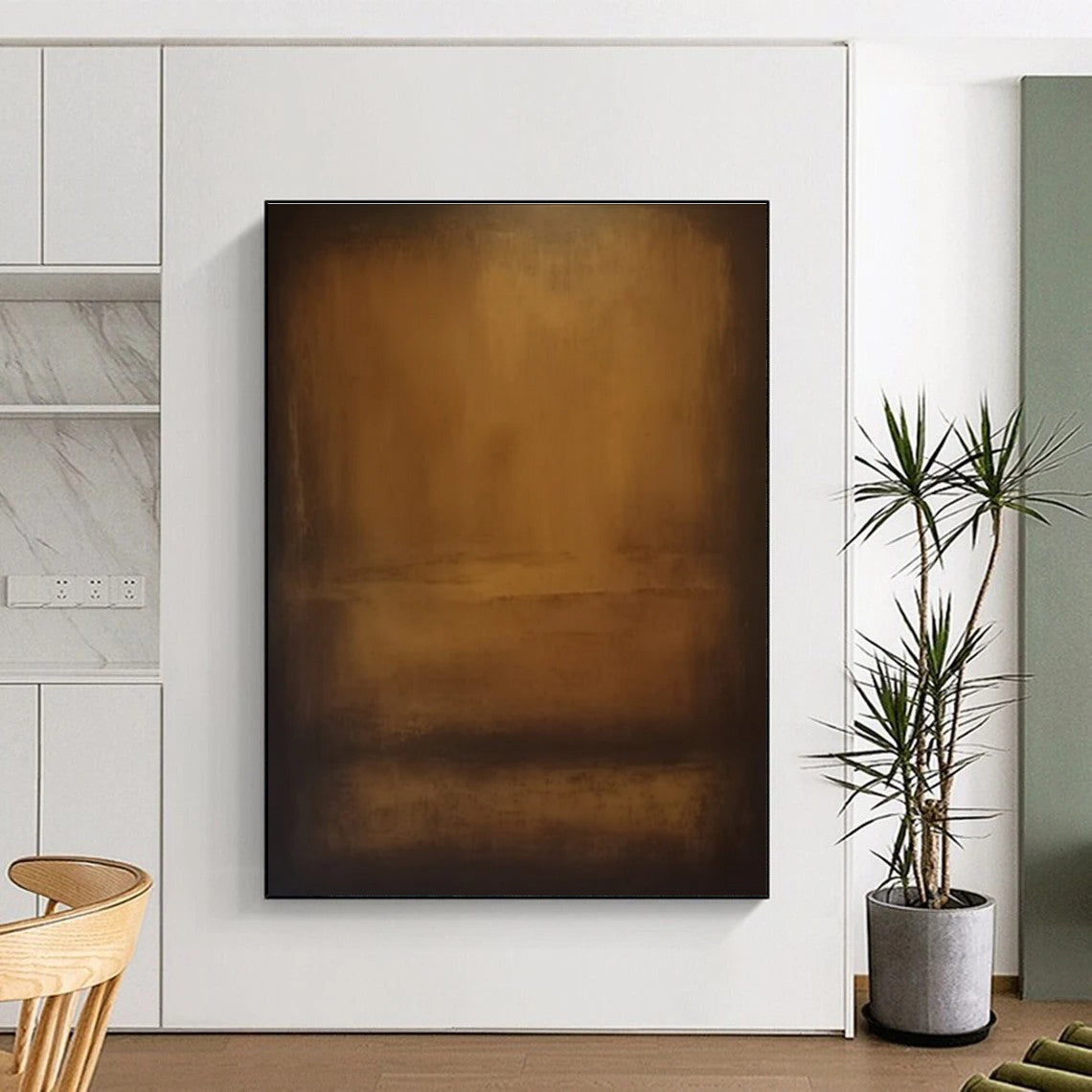 Gaint Canvas Art Brown Textured Abstract, Oversized Abstract Wall Art HS269