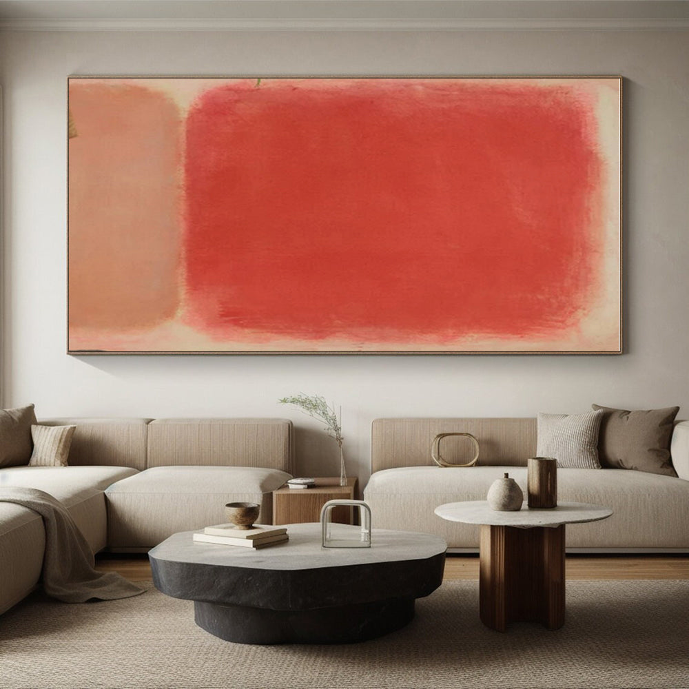 Minimalist Canvas Art Red Minimalist Abstract Painting HS610
