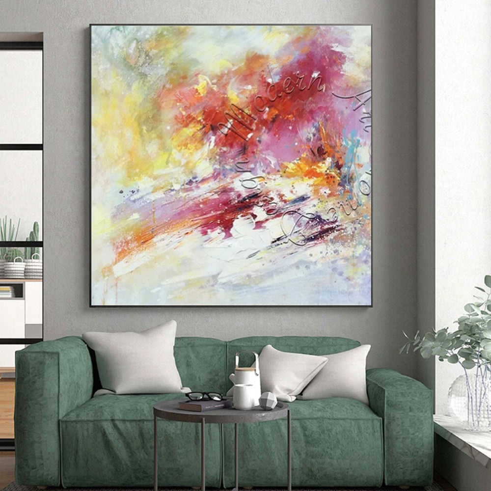 Modern Art Acrylic Vibrant Multicolor Abstract Art HS620