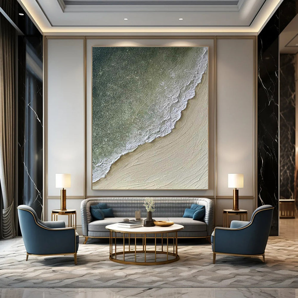 Green Abstract Landscape Art For Living Room and Study WS462