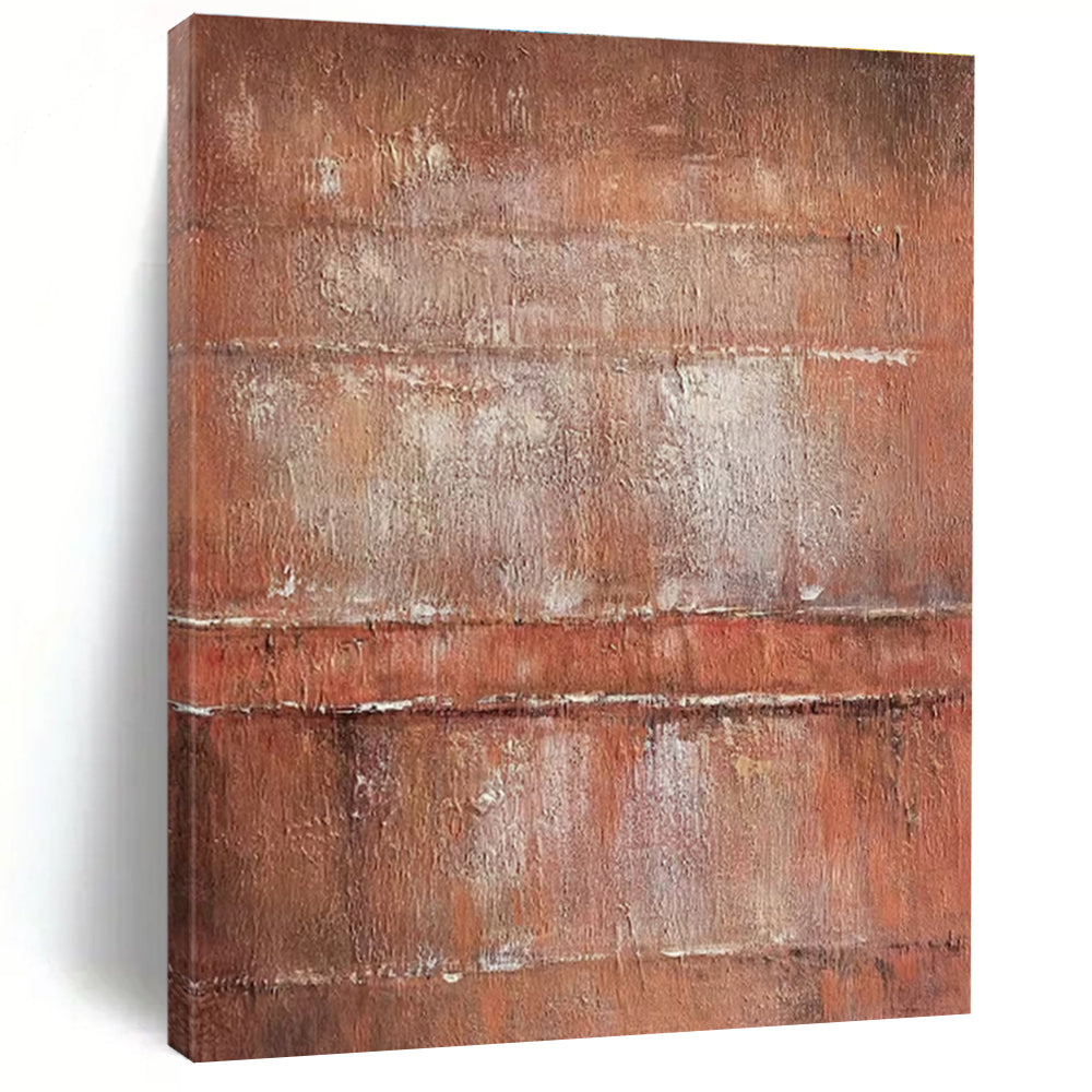 Hand-Painted Brown Textured Abstract, Acrylic Modern Art Painting HS352