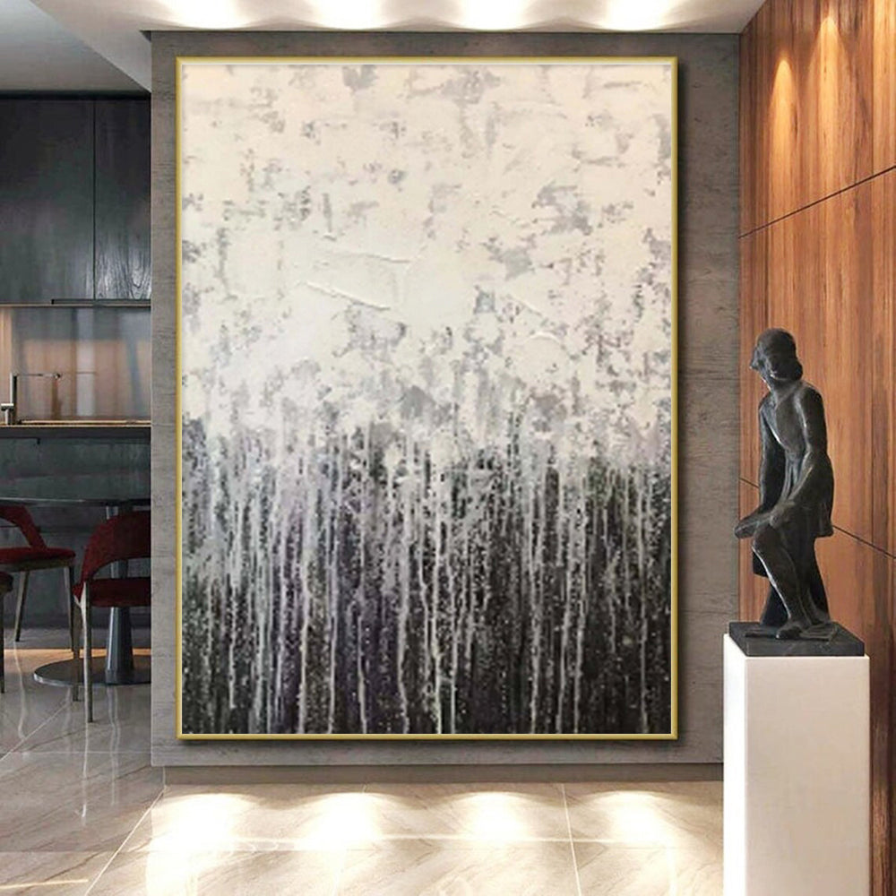 Cool Abstract Paintings with Black, White and Brown Colors, Abstract Geometric Theme HS498