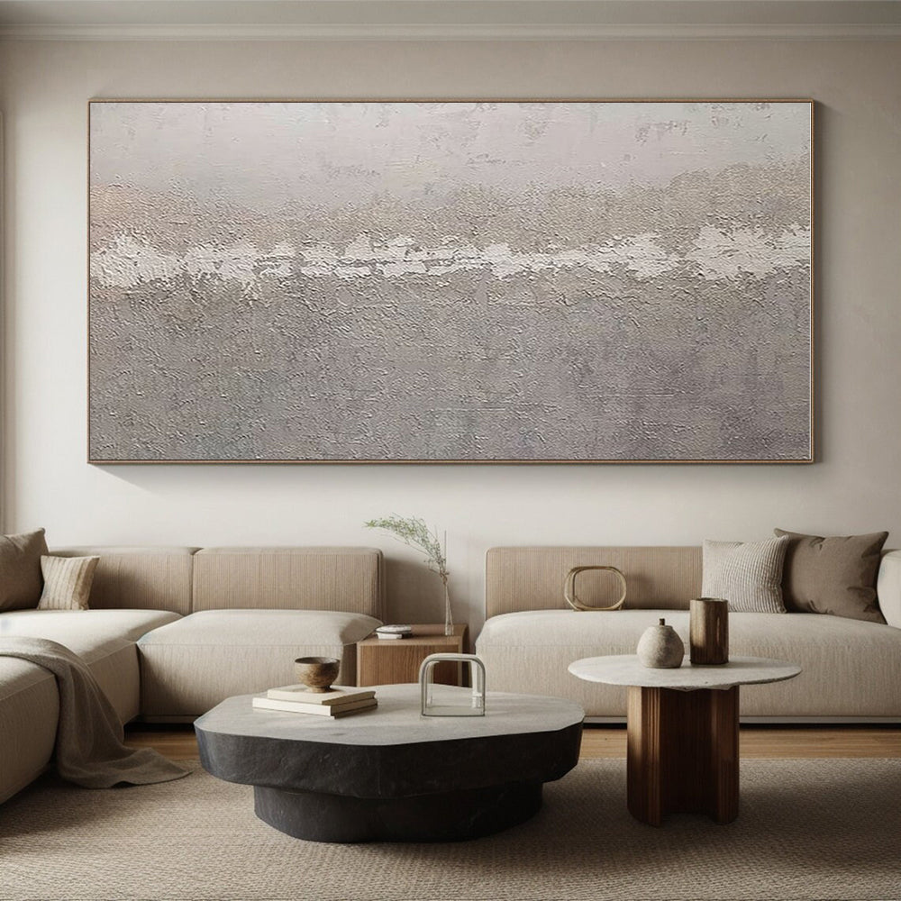 Hand Painted Art Gray Textured Abstract, Acrylic Modern Art Paintings HS310