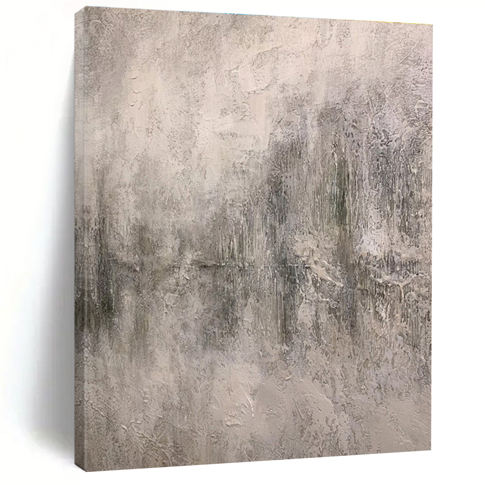 Handmade Art Gray Textured Abstract, Minimalist Canvas Art HS308