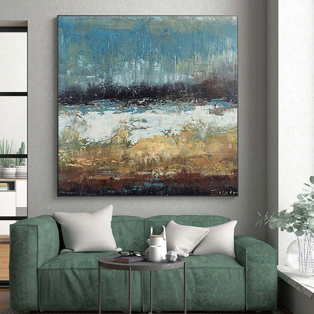 Gaint Canvas Art Multicolor Textured Abstract, Oversized Abstract Wall Art HS441