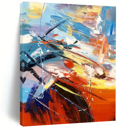 Unique Abstract Art Multicolor Energetic Abstract Expressionist Art HS404