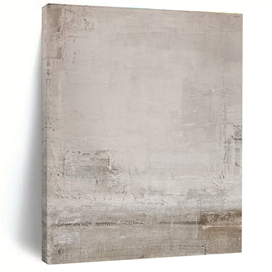 Handmade Art Beige Textured Abstract, Minimalist Canvas Art HS304