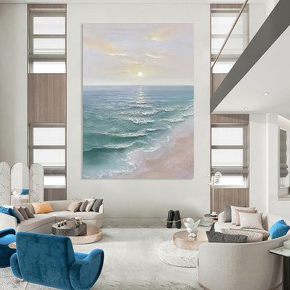 Multicolor Abstract Seascape Art For Living Room and Bedroom WS455