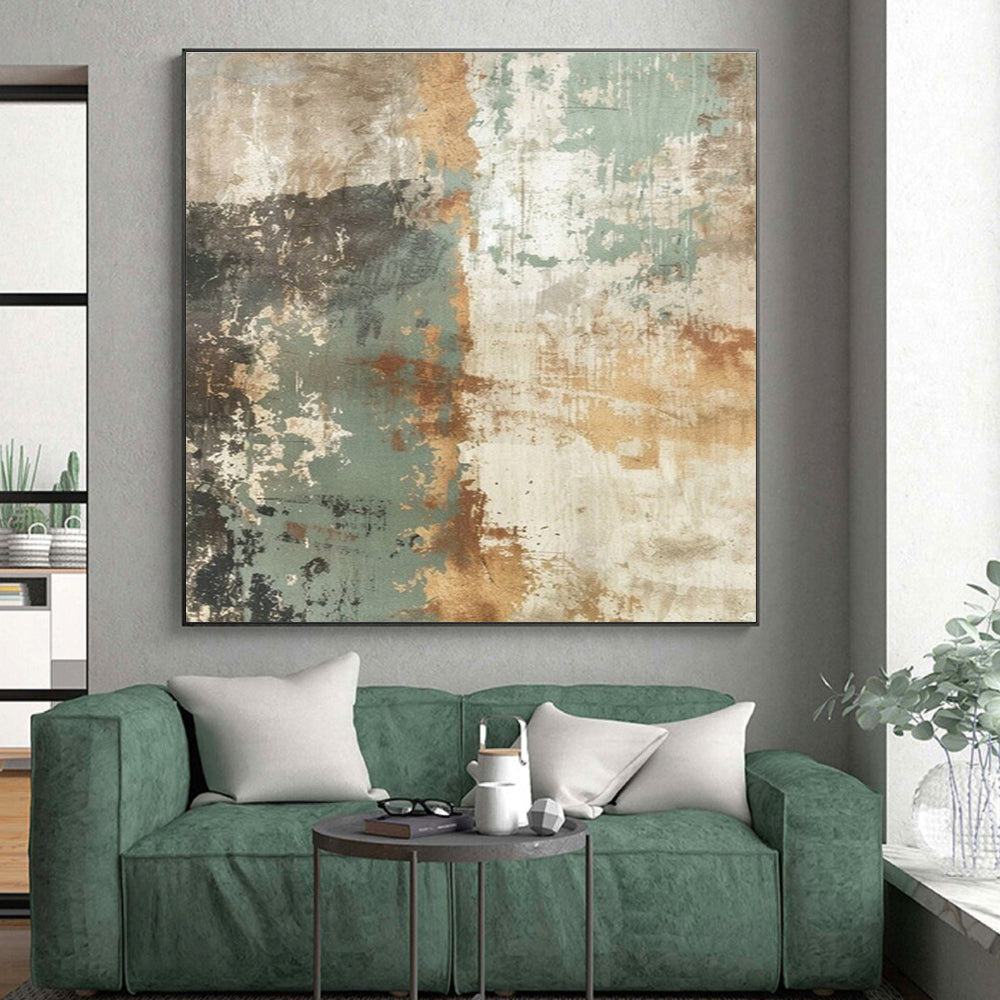 Hand Painted Art Earthy Tones Textured Abstract Art HS741