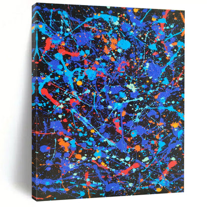 Unique Abstract Art Multicolor Splatter Abstract, Large Contemporary Wall Art HS453