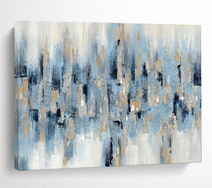 Contemporary Abstract Painting Blue Orange and White Coastal Sunset Abstract Painting WB339
