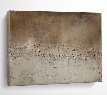 Horizontal Brown and Beige Textured Abstract Art WB227