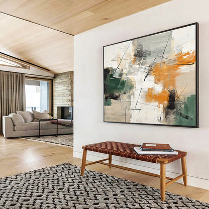 Extra Large Size Multicolor Abstract Expressionist Painting WB213