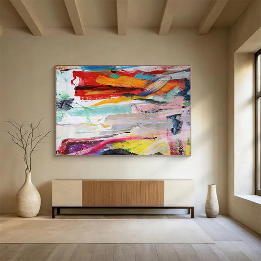 Big Size Multicolor Abstract Figurative and Landscape Painting WB086