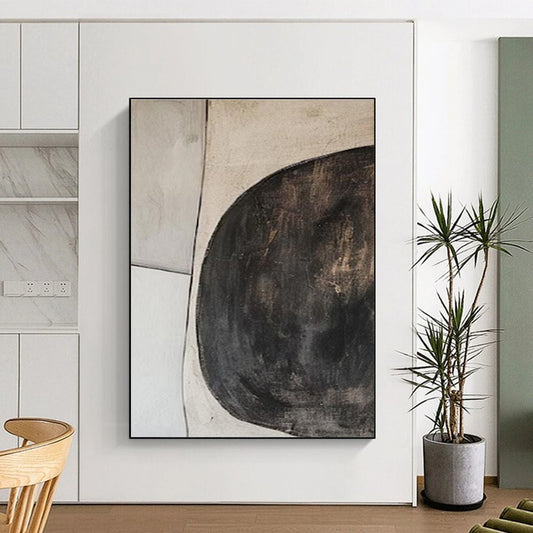 Unique Abstract Art Black and White Organic Abstract Art HS673