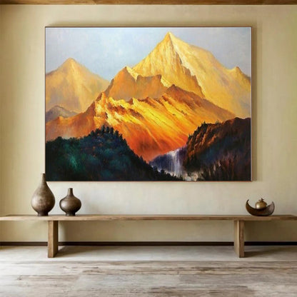 Extra Large Size Golden Mountain Landscape Painting WB104