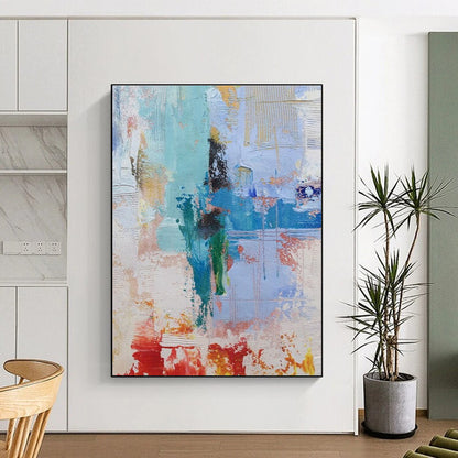 Unique Abstract Art Blue, Green, and Red Dynamic Abstract Art HS768