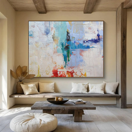 Multicolor Abstract Textured Art For Sale WB401