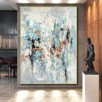 Modern Art Acrylic Multicolor Abstract Composition HS607