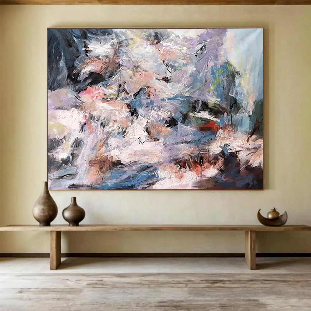 Huge Size Multicolor Abstract Expressionist Painting WB217