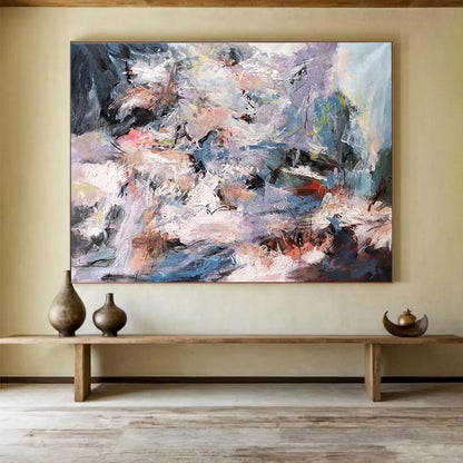 Huge Size Multicolor Abstract Expressionist Painting WB217