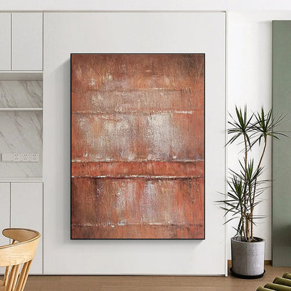 Hand-Painted Brown Textured Abstract, Acrylic Modern Art Painting HS352