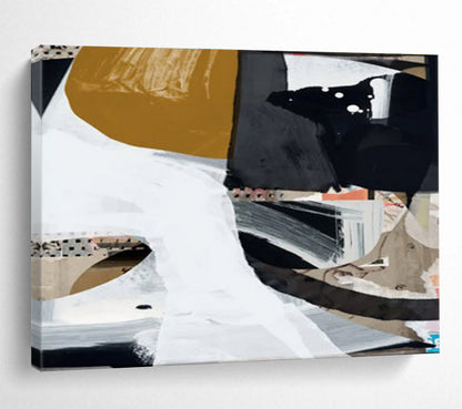 Oversized Canvas Art Multicolor Abstract Collage Painting WB216