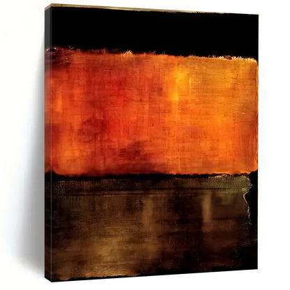 Gaint Canvas Art Orange and Brown Abstract Textured Painting For Sale HS104
