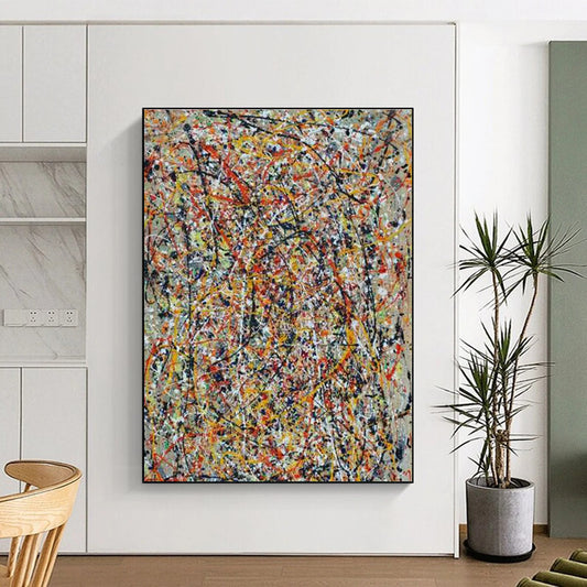 Unique Abstract Art Multicolor Dynamic Abstract Painting On Canvas HS814