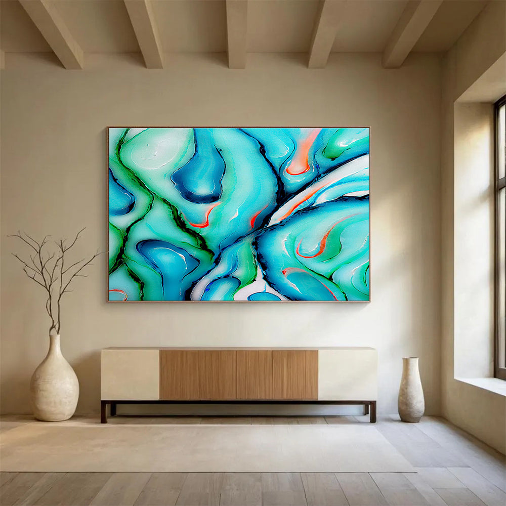 Oversized Canvas Art Multicolor Abstract Floral Painting WB159