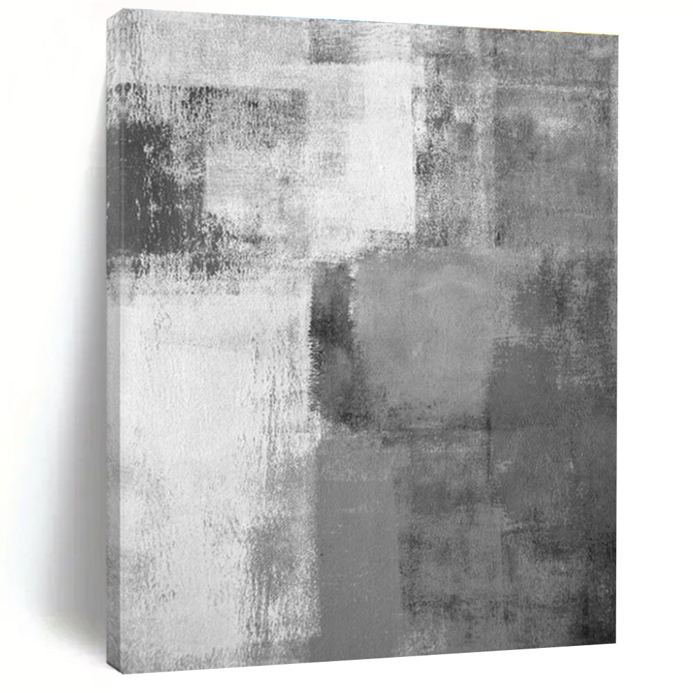Gaint Canvas Art Gray Textured Abstract, Oversized Abstract Wall Art HS429