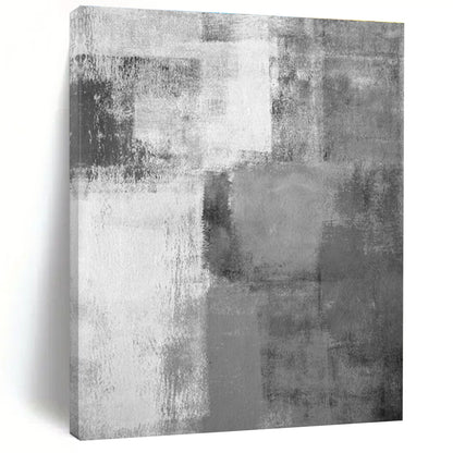 Gaint Canvas Art Gray Textured Abstract, Oversized Abstract Wall Art HS429