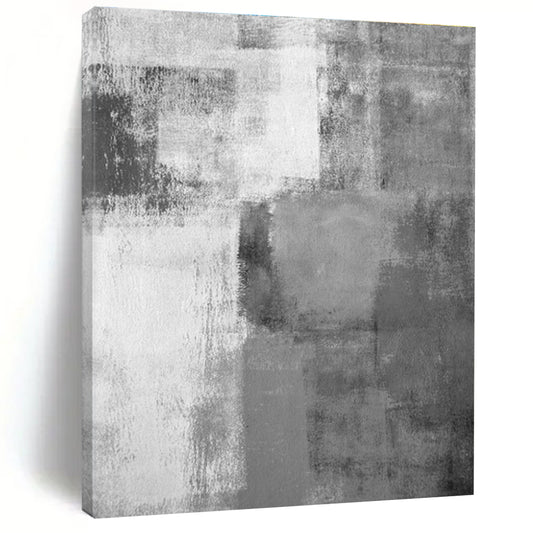 Gaint Canvas Art Gray Textured Abstract, Oversized Abstract Wall Art HS429