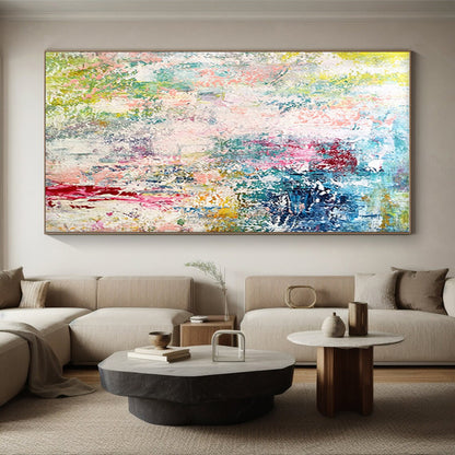 Unique Abstract Art Multicolor Textured Abstract, Acrylic Modern Art Paintings HS286