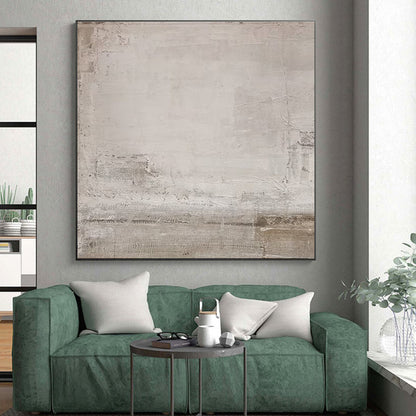 Modern Art Acrylic Beige Textured Abstract Art HS626