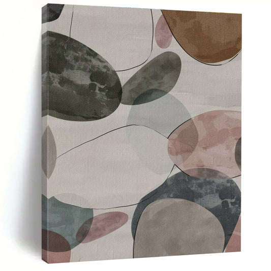 Unique Abstract Art Multicolor Organic Abstract, Large Contemporary Wall Art HS369