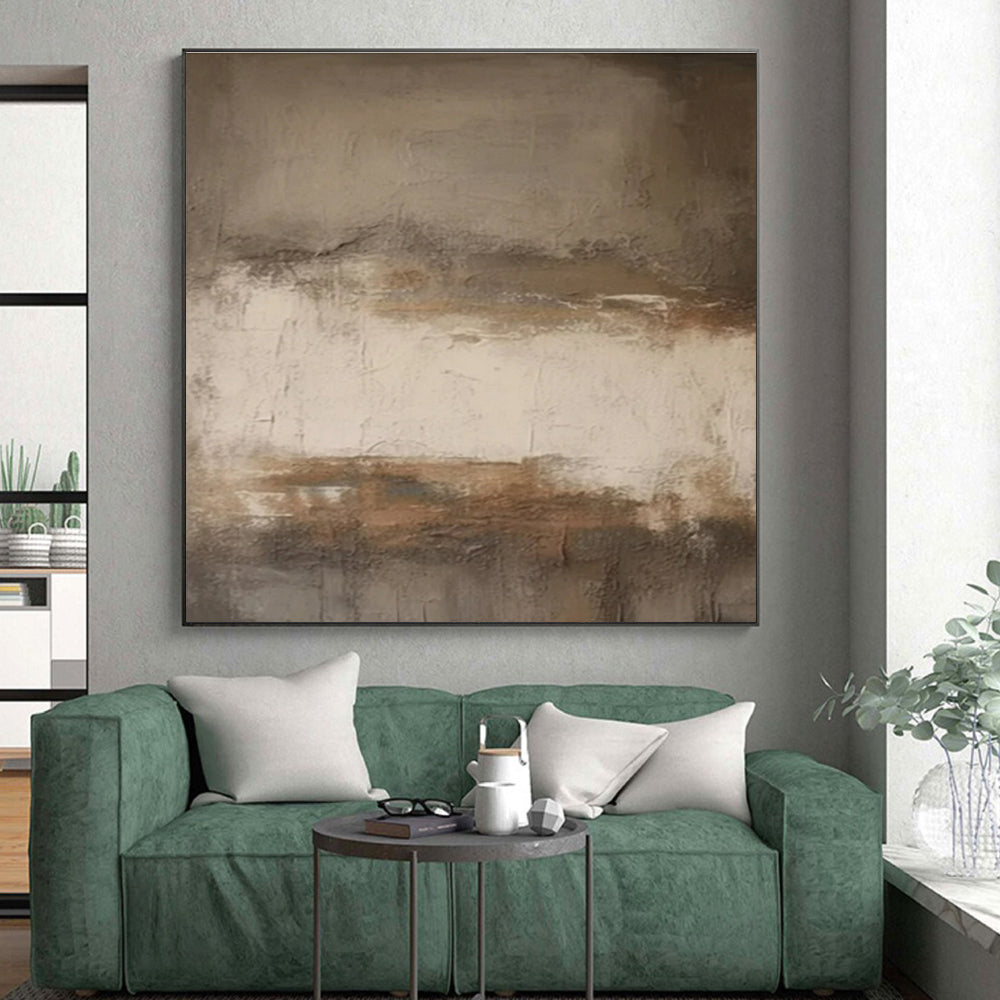 Earthy Toned Textured Abstract Painting HS565