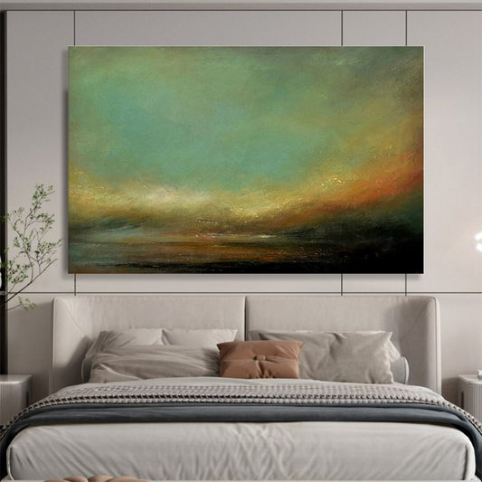 Oversized Canvas Art Multicolor Abstract Landscape Painting WB140