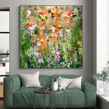 Cool Abstract Paintings Multicolor Floral Abstract Art HS731